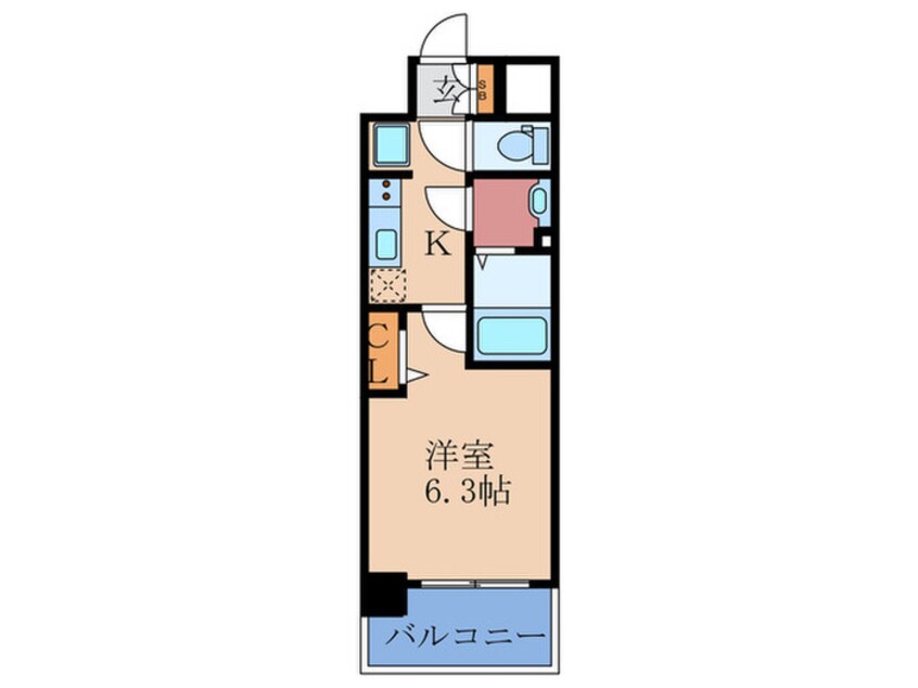 間取図 ﾌﾟﾚｻﾝｽ淡路駅前（815）