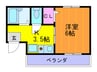 さくらハイツ 1Kの間取り