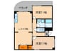 カサベルデ 2LDKの間取り