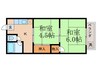第２白樺荘 2Kの間取り