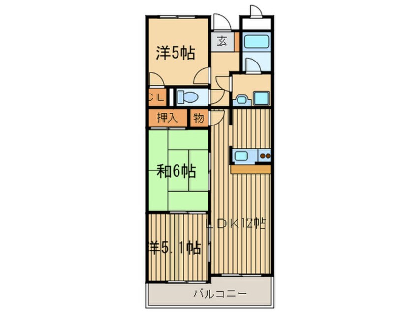 間取図 フォ－ラム城が岡弐番館