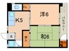 西明石レジデンス 2Kの間取り