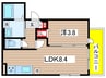 嵯峨フローリッシュ 1LDKの間取り
