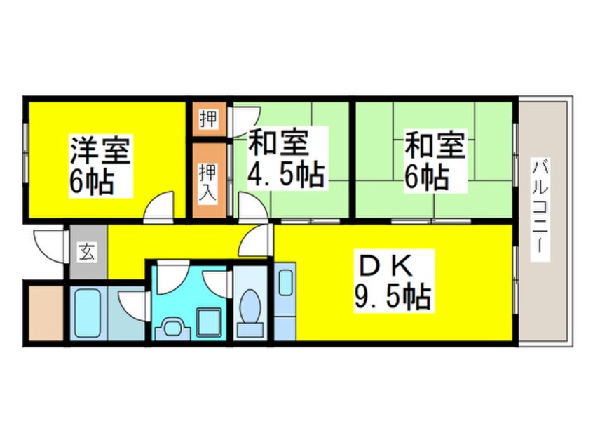 間取図 グリーンヒル三日市
