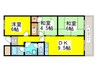 グリーンヒル三日市 3DKの間取り