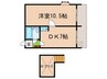 ヨ－ロピアン西明石 1DKの間取り
