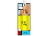 メイゾン５ 1DKの間取り