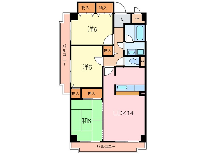 間取図 ロイヤルシャトー門戸