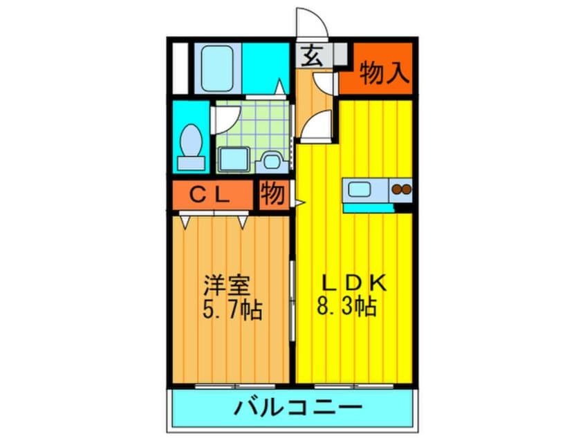 間取図 アム－ルＶＩＳＴＡ