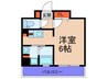 ジュネ－ゼ野田エコ－ル(502) 1Rの間取り