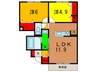 Ｄ－ｒｏｏｍ東町 2LDKの間取り