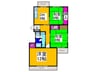 槇塚台団地C住宅1号棟（210） 3DKの間取り