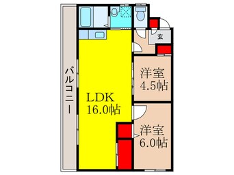 間取図 ﾌｨｰﾙﾄﾞｽﾙｰ司ﾏﾝｼｮﾝ