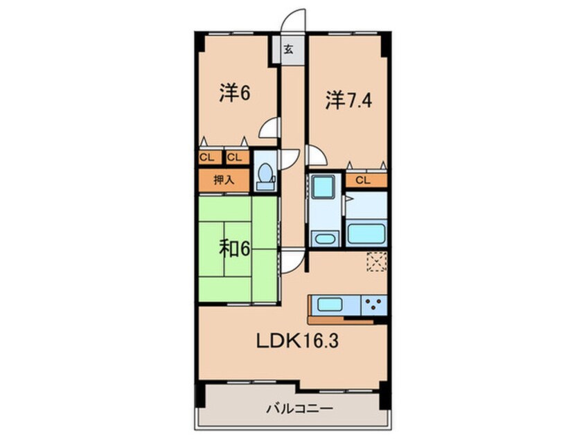 間取図 エンブレイス加古川(316)