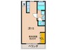 ドムール松原 1Rの間取り