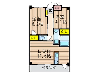 間取図 プラリア黄金野