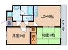 アルカディア二町 2LDKの間取り