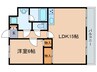 アルカディア二町 1LDKの間取り