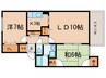 レジデンスⅡ号館 2LDKの間取り