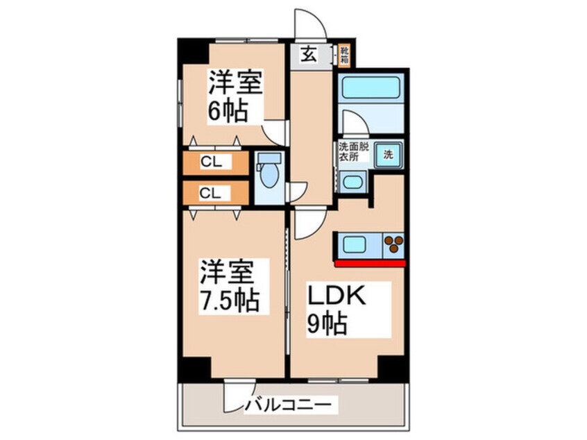 間取図 ＢＧＣ難波タワ－