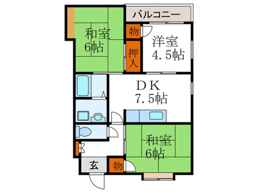 間取図 ガーデンテラス金ヶ原