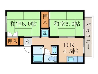 間取図 サンハイツフジタＤ棟