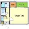ロータリー４５ 1Kの間取り