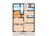 ディアコート立花 1LDKの間取り