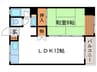 マンション桂風 1LDKの間取り
