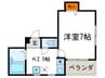 リオ土佐堀 1Kの間取り