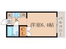 ヴィラ高瀬川 1Kの間取り