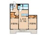 セジュール芹川 2LDKの間取り
