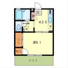 フローラ花屋敷 1Kの間取り