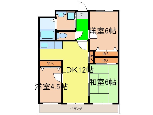 間取り図 ワカイシビック第１ハイツ