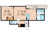 山科HATCH京都薬大前 1LDKの間取り