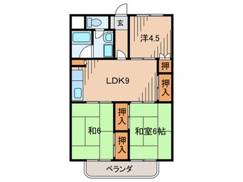 間取図 パールハイツ竹若