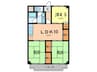 パールハイツ竹若 3LDKの間取り