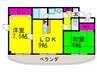 リンガ－ベル 2LDKの間取り