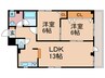 グランドールゼニカ 2LDKの間取り