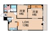 グランドールゼニカ 2LDKの間取り