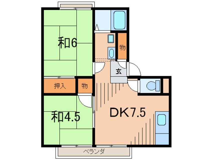 間取図 長澤ハイツ　Ａ