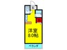 コレクション津田 1Rの間取り