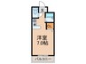 コレクション津田 1Rの間取り