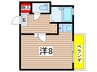 ルミノア梅津 1Rの間取り