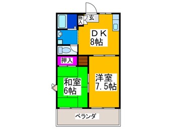 間取図 ファミ－ルハイツ北花田
