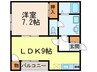 エステート大久保 1LDKの間取り