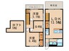 ヒーリングコート 2LDK+Sの間取り