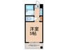 六甲ハイツUEDA 1Rの間取り