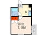 フレグランス大宮 1Kの間取り