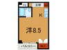 シャト－第２神戸 1Rの間取り
